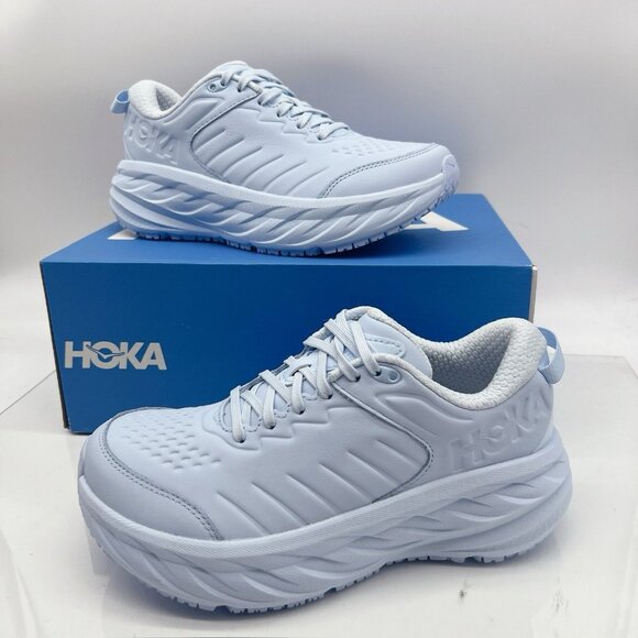 Hoka One One Bondi SR Running Shoes Ice Water Blue Leather US 8.5 - Picture 1 of 13